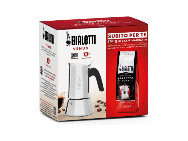 Bialetti – Gjafasett Span Mokkakanna (6 bolla) + Kaffi