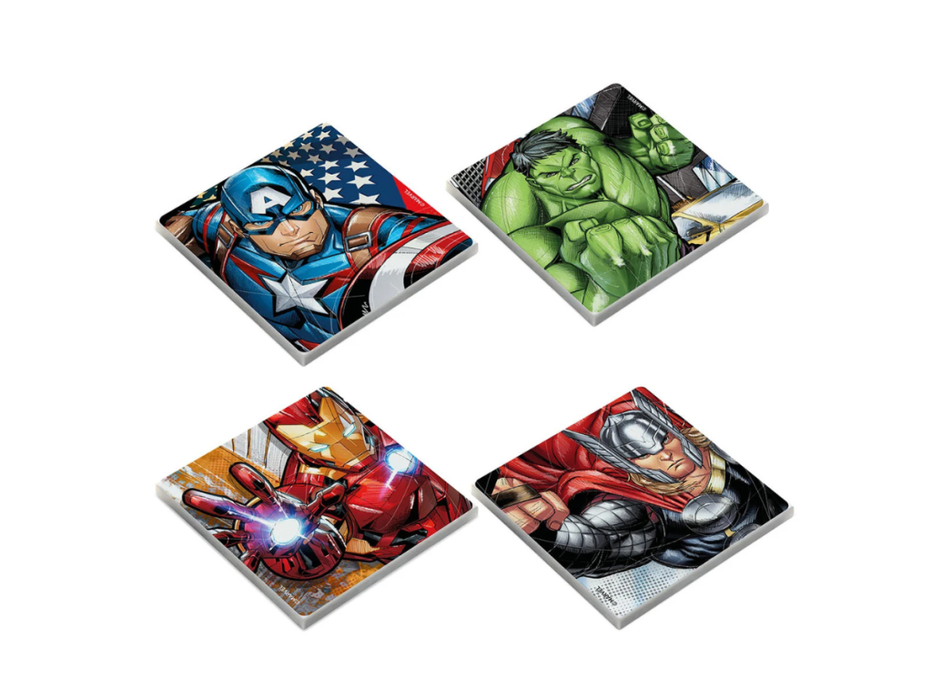 Marvel - Glasamottur Marvel 4stk