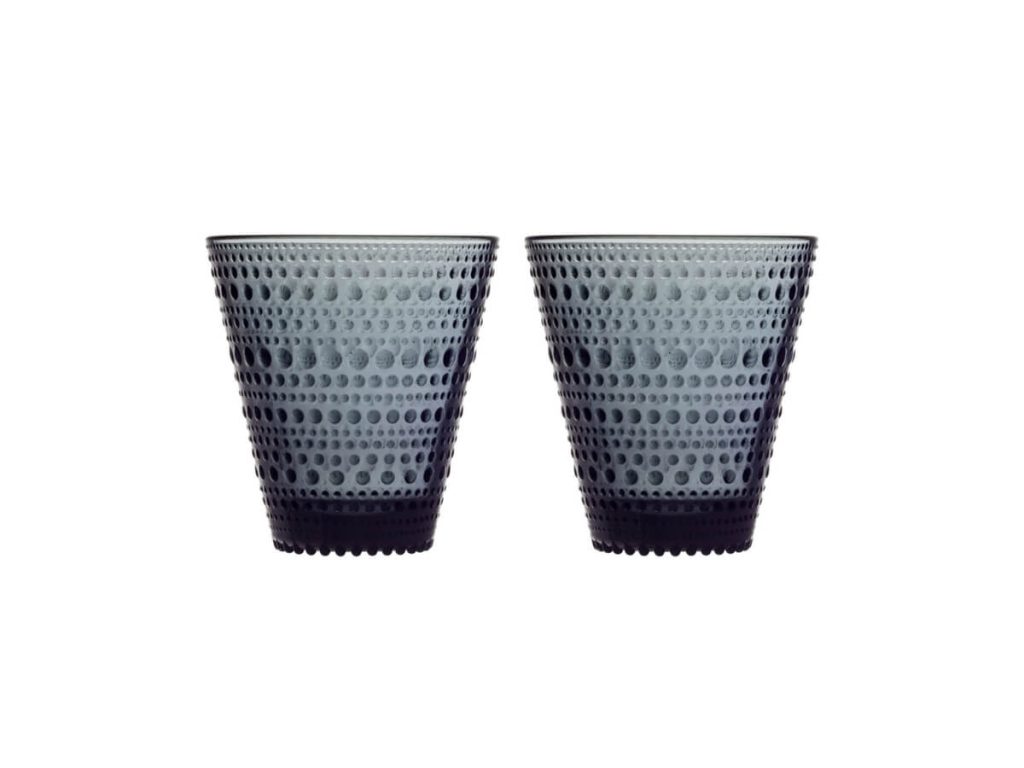 Iittala - Kastehelmi Glös 30cl Dark Grey 2stk