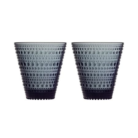 Iittala - Kastehelmi Glös 30cl Dark Grey 2stk