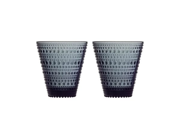 Iittala – Kastehelmi Glös 30cl Dark Grey 2stk