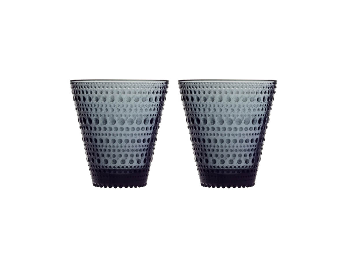 Iittala - Kastehelmi Glös 30cl Dark Grey 2stk