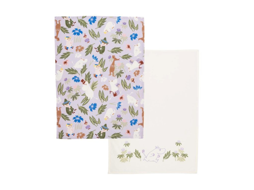 Moomin - Viskastykki 2stk Lilliac/White