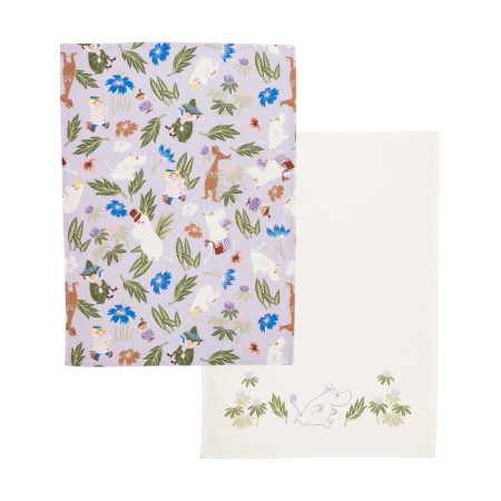 Moomin - Viskastykki 2stk Lilliac/White
