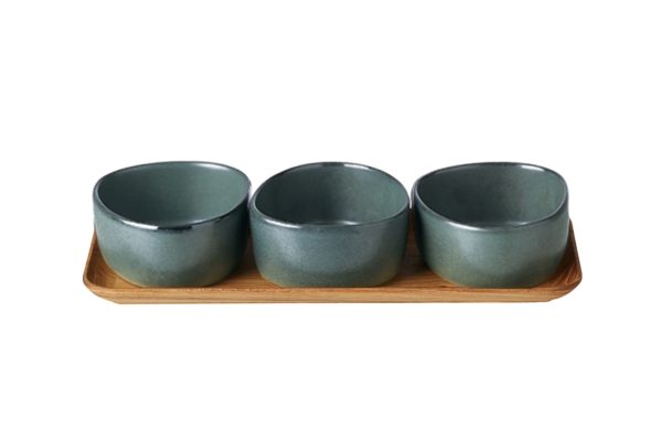Aida – RAW Skálar 3 stk + Bakki Northern Green