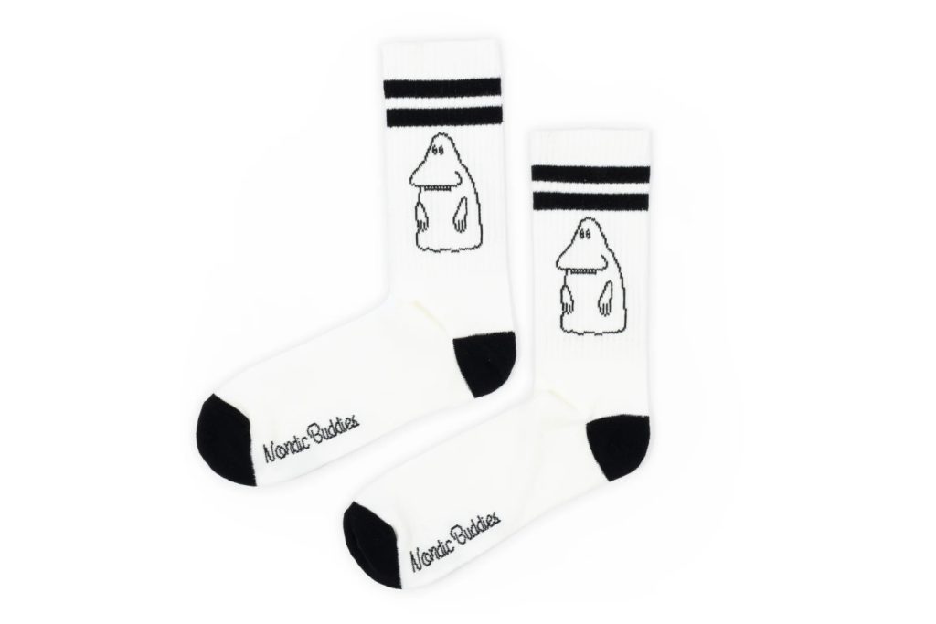 Múmínsokkar 40-45 Retro Morrinn White/Black
