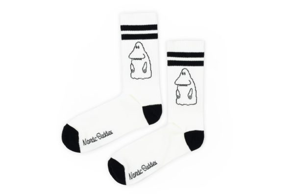 Múmínsokkar 40-45 Retro Morrinn White/Black