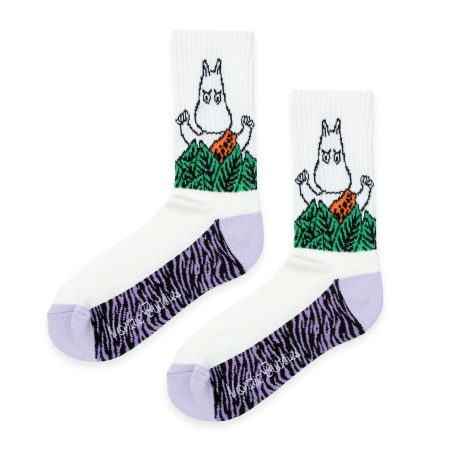 Múmínsokkar 36-42 Retro Jungle 80 White/Light Purple