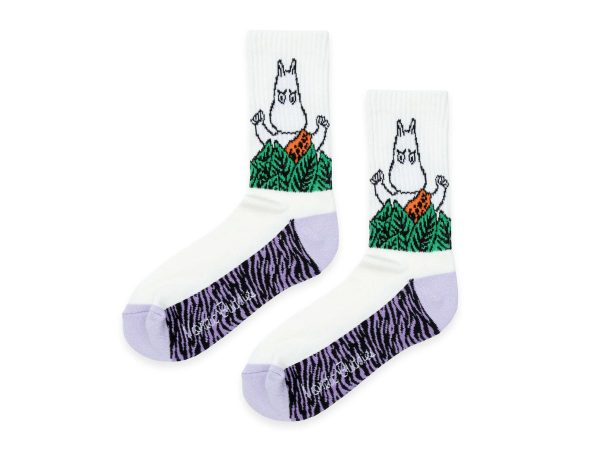 Múmínsokkar 36-42 Retro Jungle 80 White/Light Purple