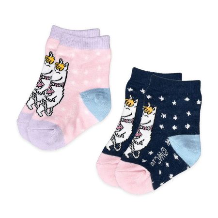 Moomin Ungbarnasokkar 2pack Snorkmaiden Pink/Navy