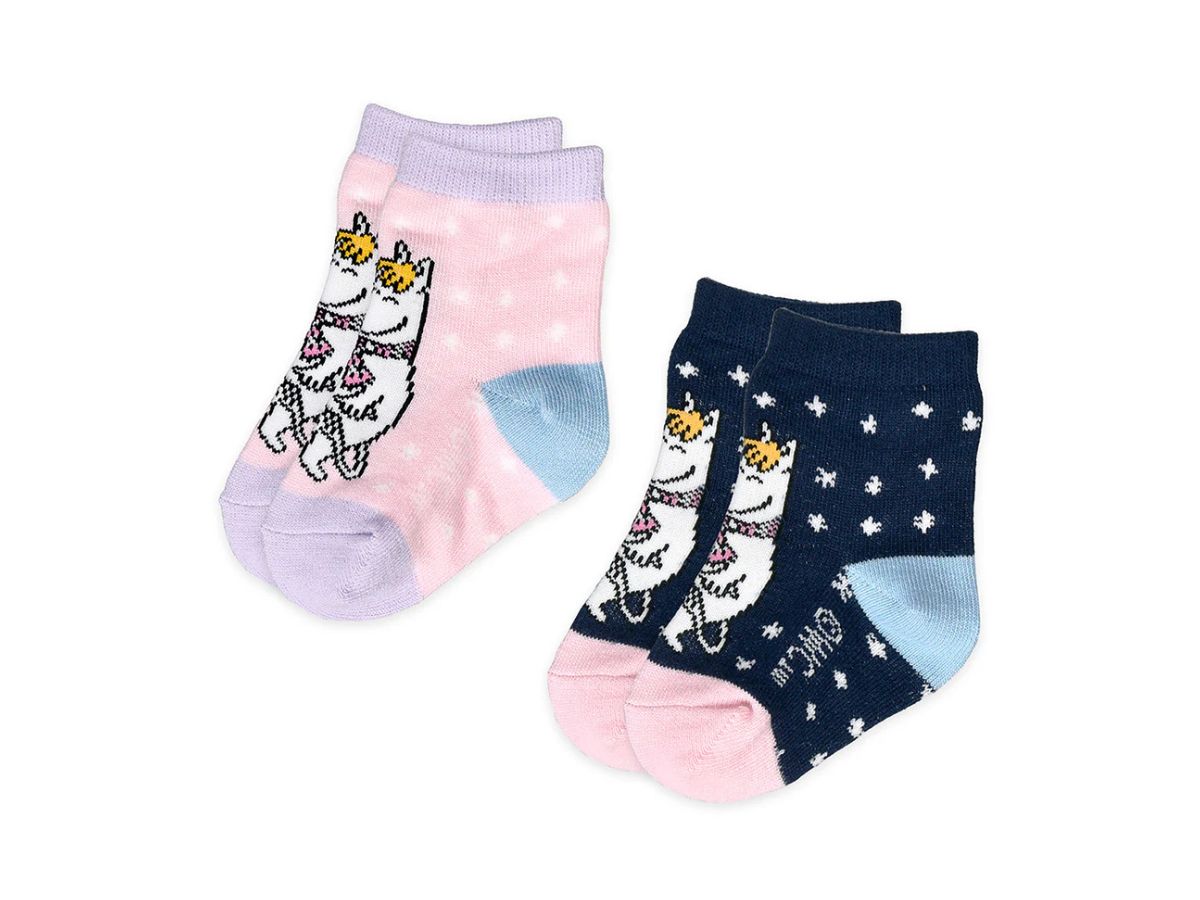 Moomin Ungbarnasokkar 2pack Snorkmaiden Pink/Navy