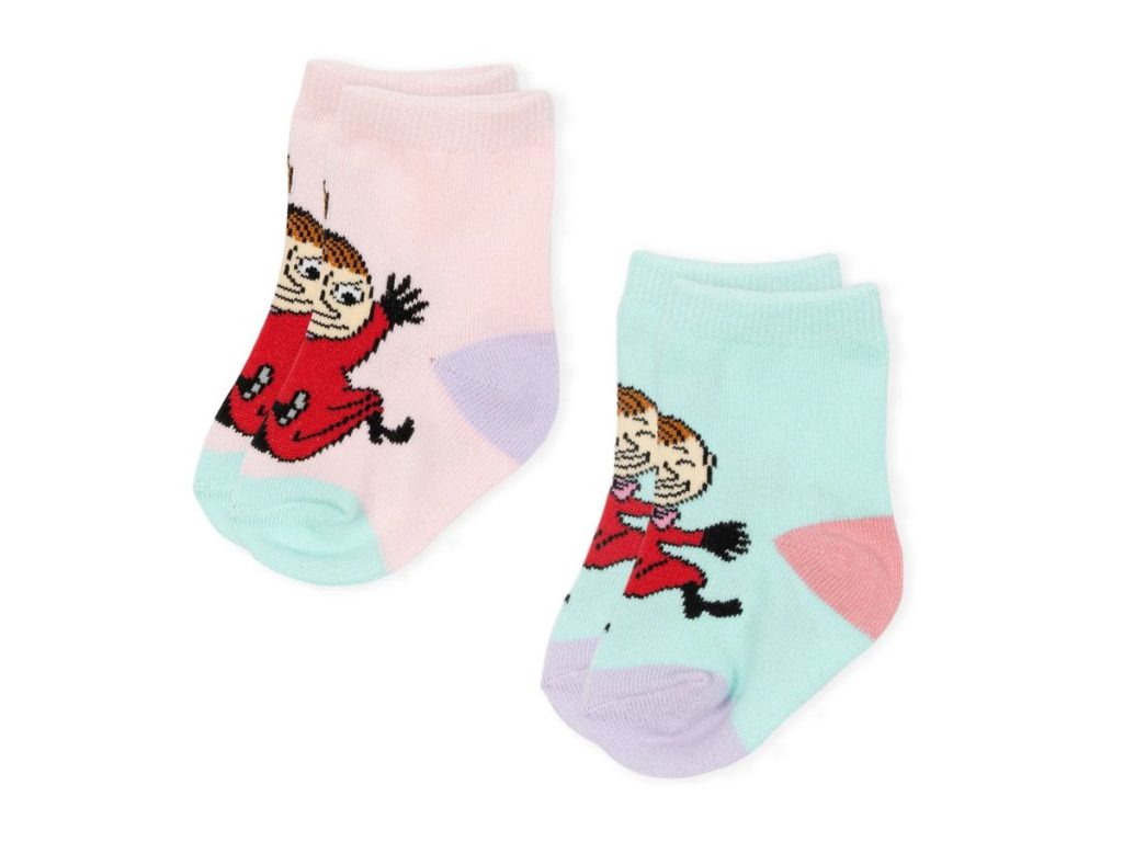 Moomin Barnasokkar 2pack Mía Litla Ljósbleikur/Turkís