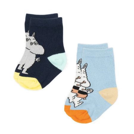 Moomin Barnasokkar 2pack Múmínsnáði Turquoise/Navy