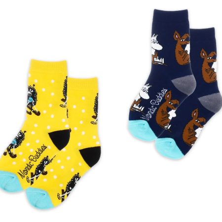 Moomin Barnasokkar 2pack Gulir og Dökkbláir