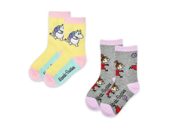 Moomin Barnasokkar 2pack Gulir og Gráir