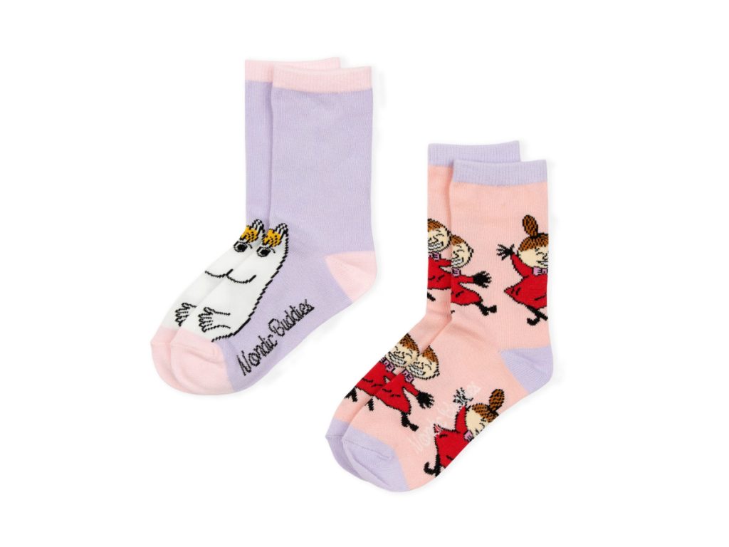 Moomin Barnasokkar 2pack Snorkstelpa & Mía Purple/Peach