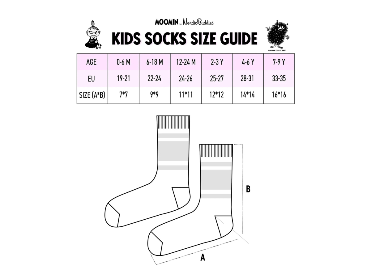 Moomin Barnasokkar 2pack Snorkstelpa & Mía Purple/Peach - Image 2