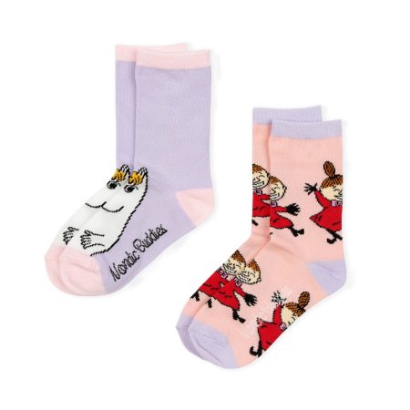 Moomin Barnasokkar 2pack Snorkstelpa & Mía Purple/Peach