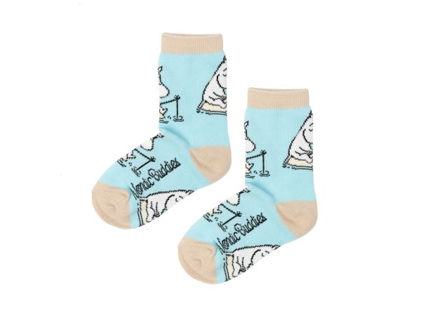 Moomin Barnasokkar Múmínsnáði Veiða Turkís