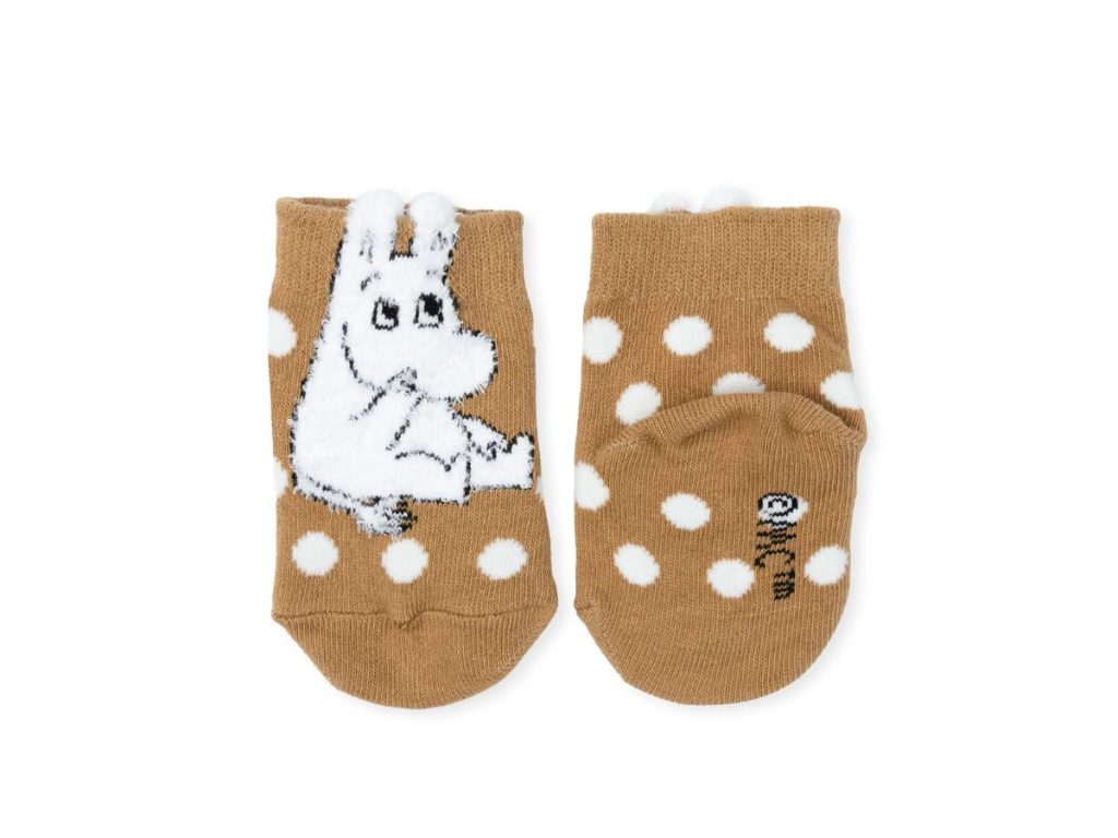Moomin Ungbarnasokkar Fluffy Brown