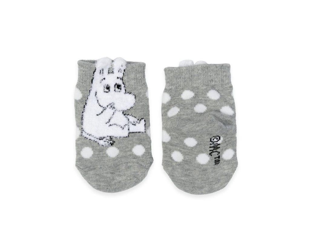 Moomin Ungbarnasokkar Fluffy Grey