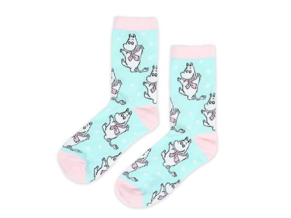 Múmínsokkar 36-42 Múmínsnáði Teal/Light Pink