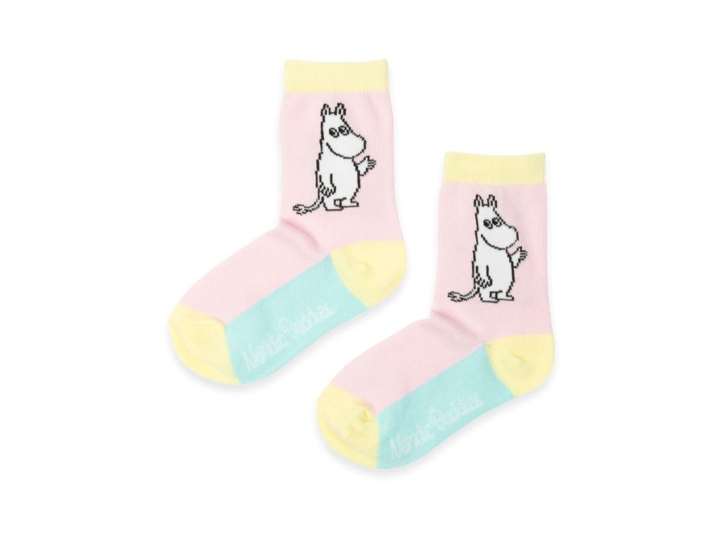 Moomin Barnasokkar Snorkstelpa Pink & Yellow