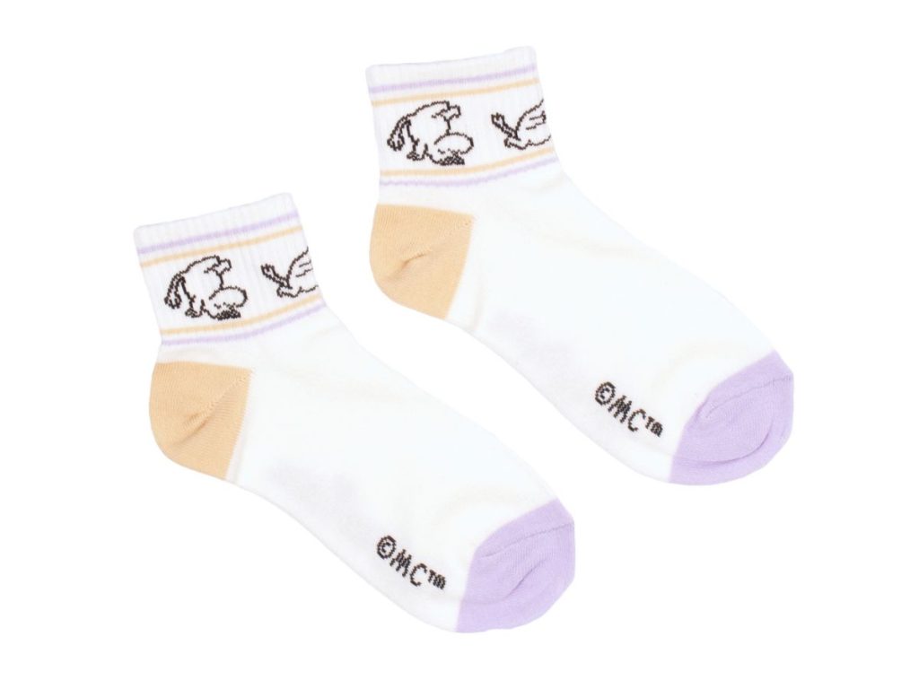 Ökklasokkar 36-42 Múmínsnáði White/Purple