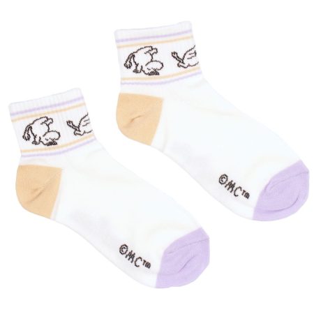 Ökklasokkar 36-42 Múmínsnáði White/Purple