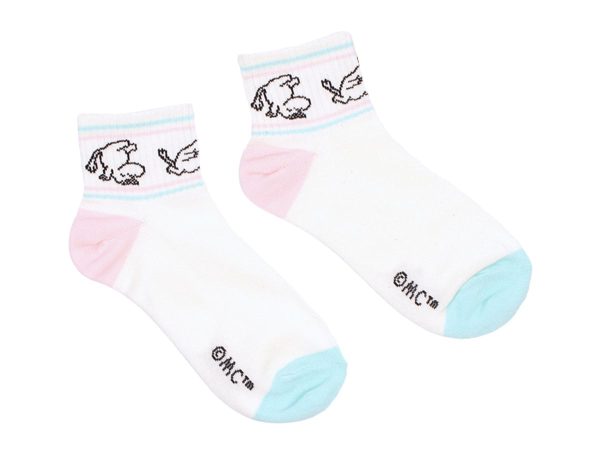 Ökklasokkar 36-42 Múmínsnáði White/Blue