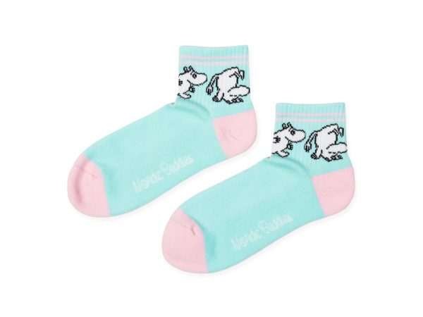 Ökklasokkar 36-42 Múmínsnáði Mint/Light Pink