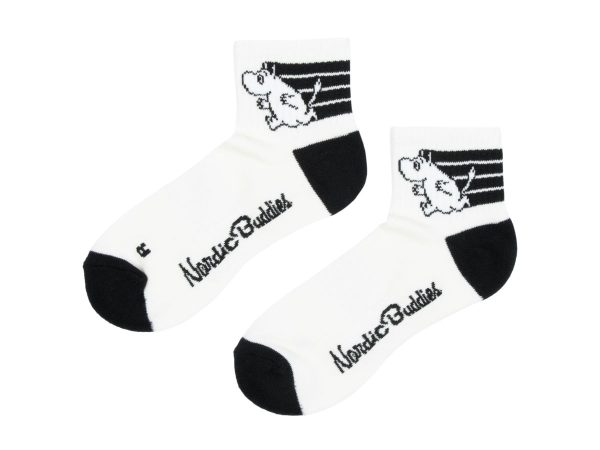 Ökklasokkar 36-42 Múmínsnáði White/Black
