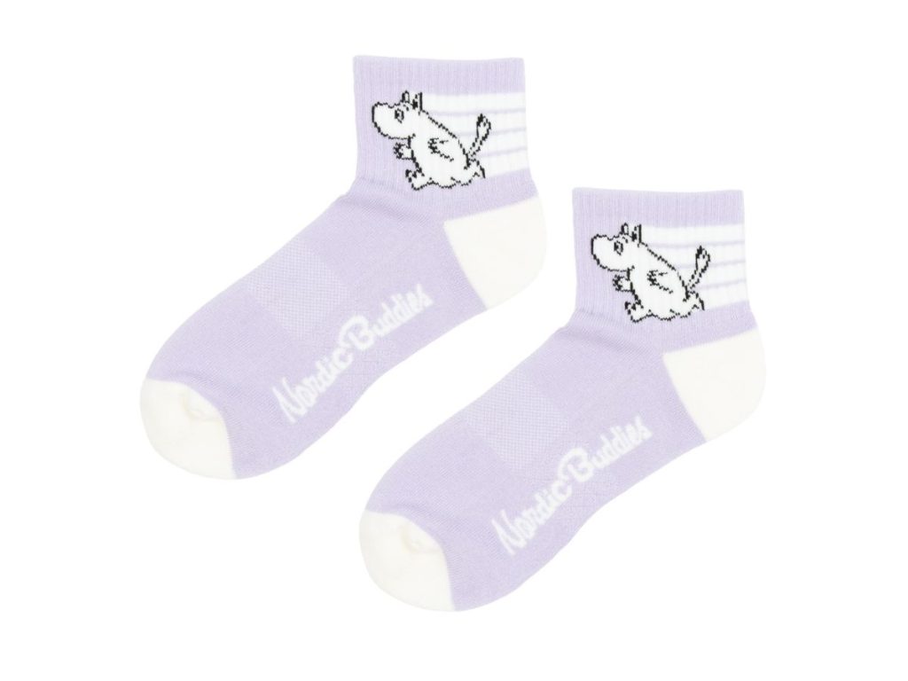 Ökklasokkar 36-42 Múmínsnáði Violet/White