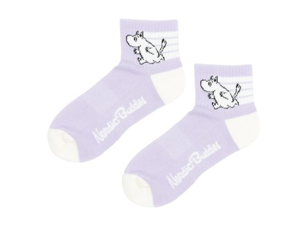 Ökklasokkar 36-42 Múmínsnáði Violet/White