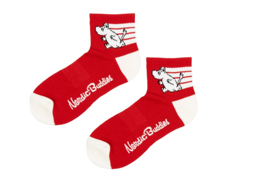 Ökklasokkar 36-42 Múmínsnáði Red/White