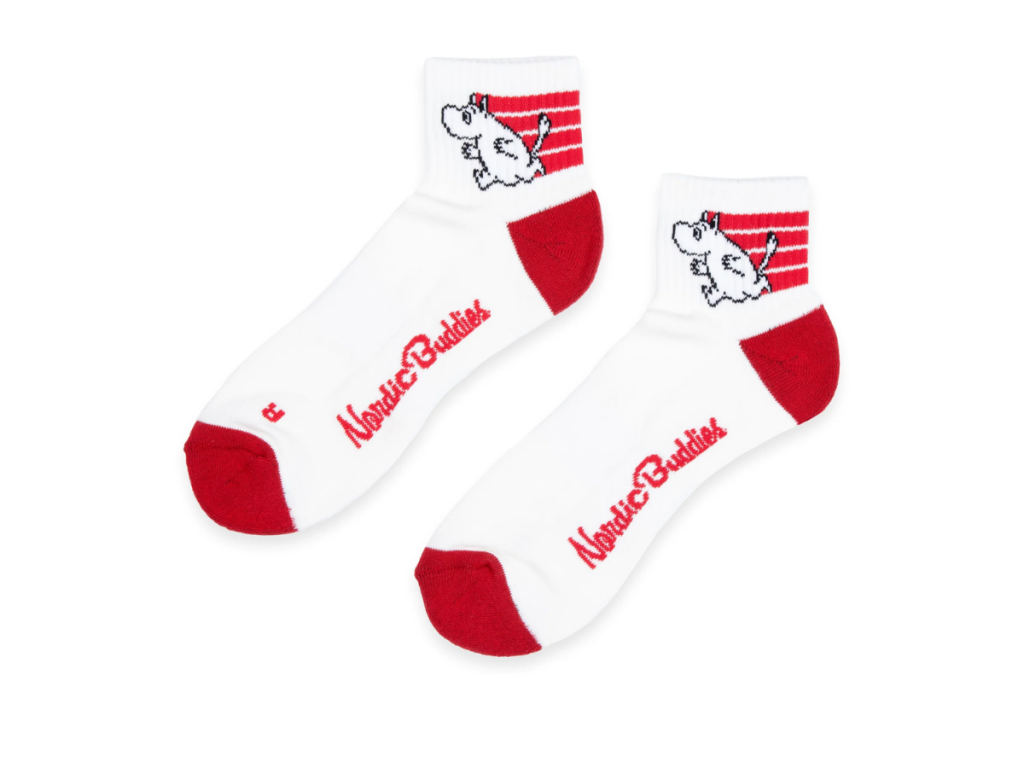 Ökklasokkar 40-45 Moomin Active White/Red