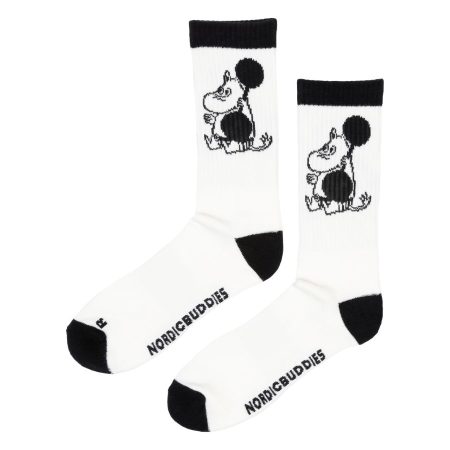 Múmínsokkar 40-45 Sport Moomintroll White/Black