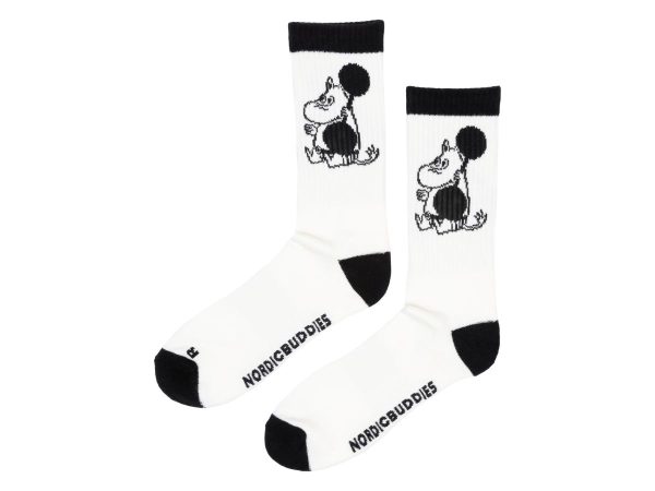 Múmínsokkar 40-45 Sport Moomintroll White/Black