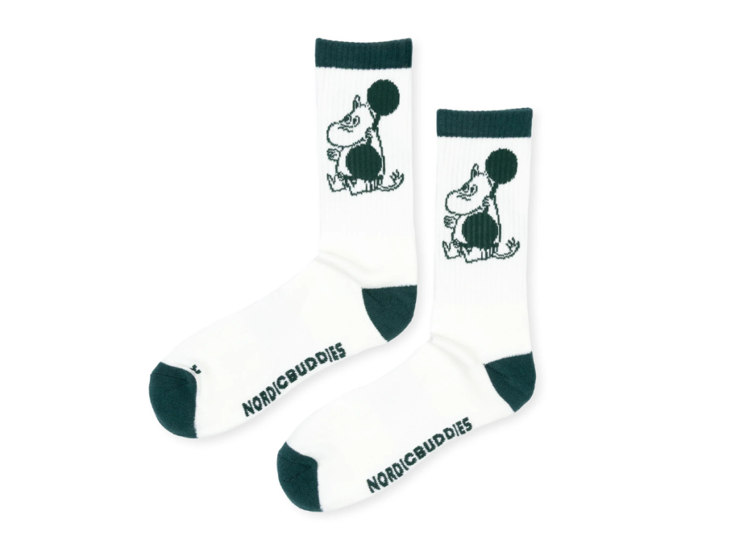 Múmínsokkar 40-45 Weightlifting White/Green
