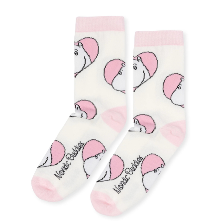 Múmínsokkar 36-42 Love White/L.Pink