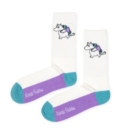 Múmínsokkar Retro 40-45 Múmínsnáði White/Lilac