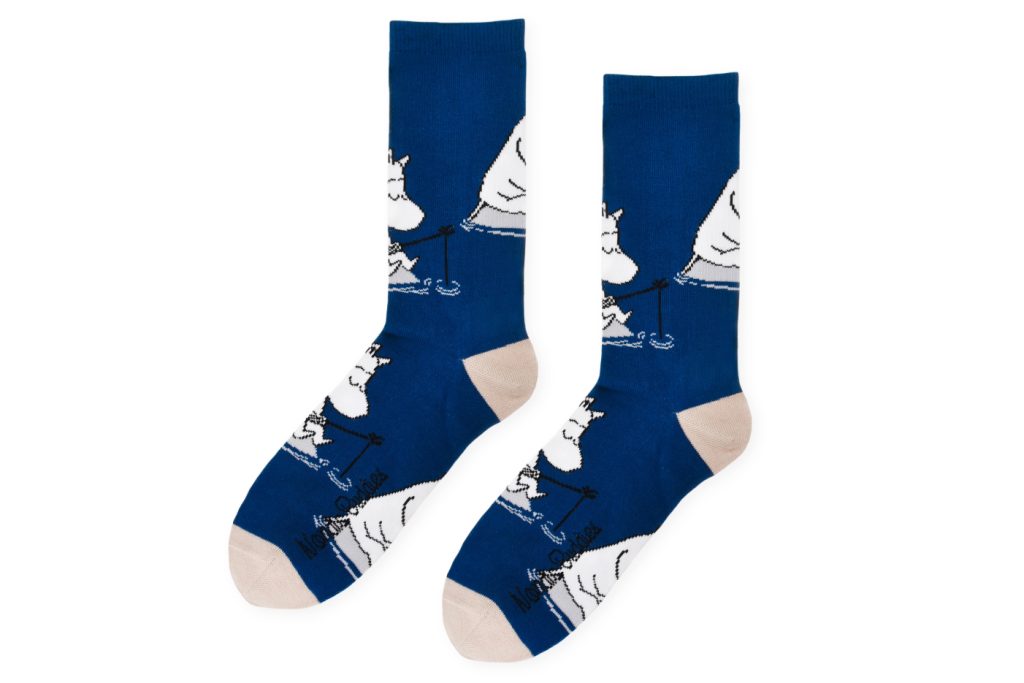 Nordicbuddies - Múmínsokkar 40-45 Múmínsnáði Navy/Beige
