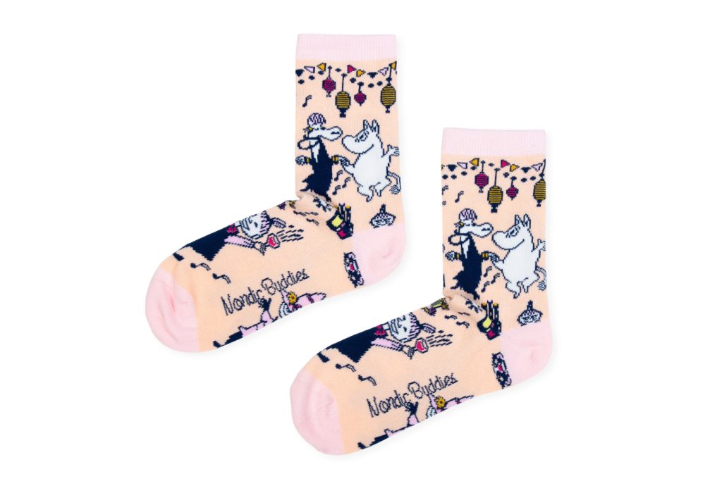 Nordicbuddies - Múmínsokkar 36-42 Party Light Peach