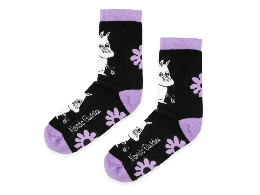 Múmínsokkar 36-42 Moomin Flower Black/Purple