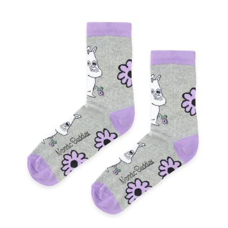 Múmínsokkar 36-42 Moomin Flower Grey/Purple