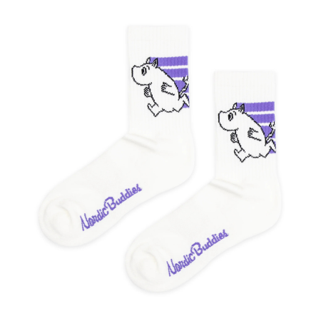 Múmínsokkar 36-42 Moomin Active White/Purple
