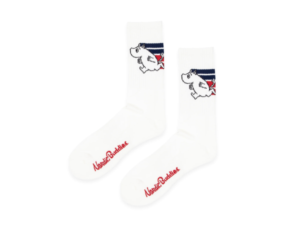 Múmínsokkar 40-45 Moomin Active White/Red
