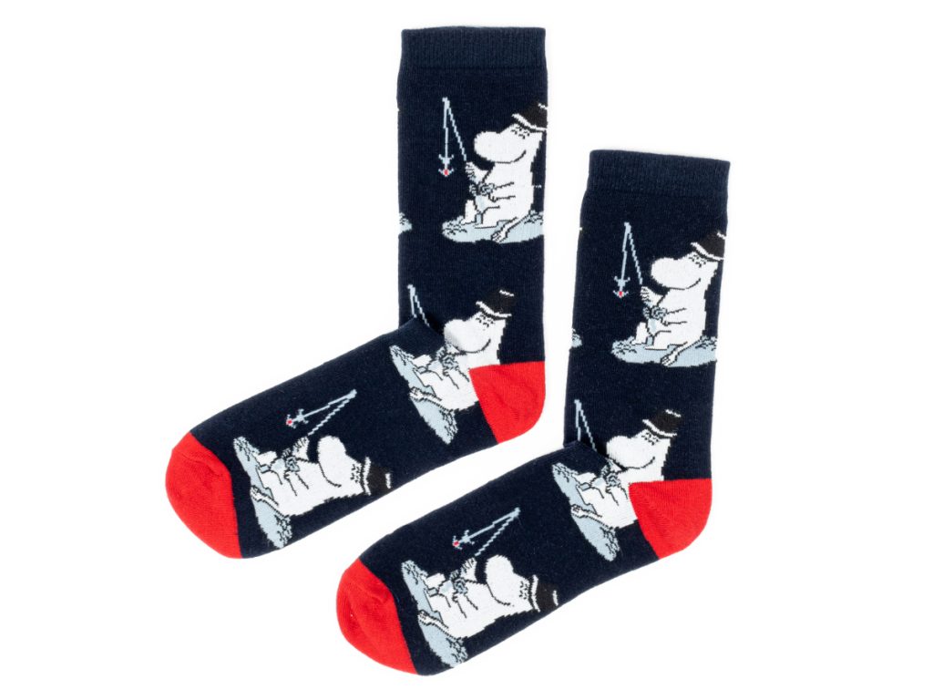 Múmínsokkar 40-45 Múmínpabbi Veiði Navy/Red