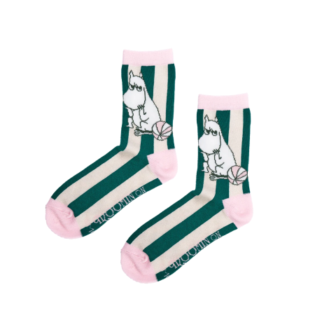 Moomin - Sokkar 36-42 Snorkmaiden Rendur Green/Pink