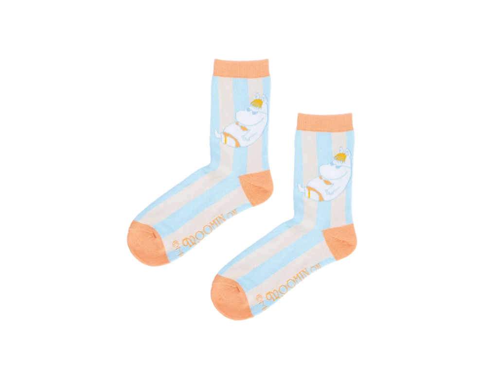 Moomin - Sokkar 36-42 Snorkmaiden Rendur Orange/L.Blue
